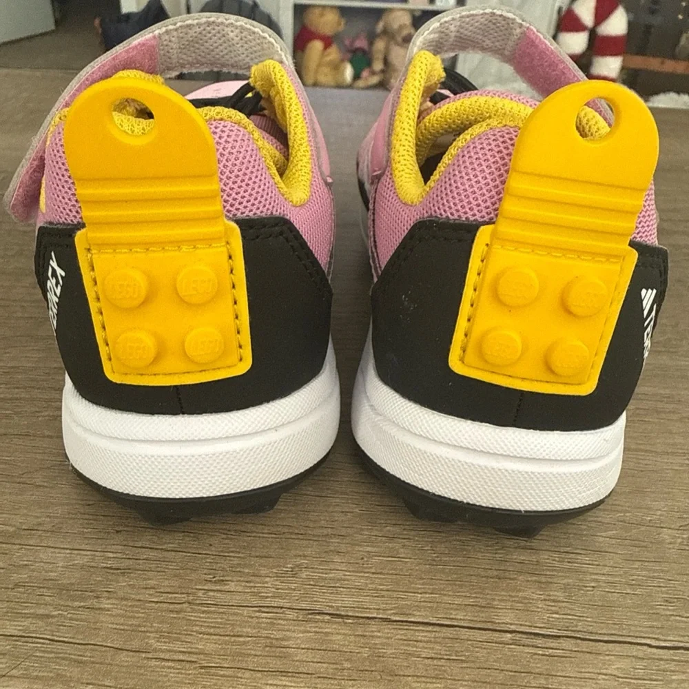 Adidas‎ X LEGO Terrell Agravic Flow Pink Yellow Trail Running Shoes Youth 12.5